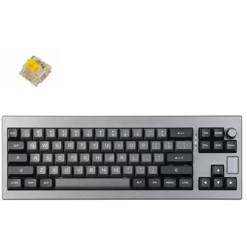  Epomaker Shadow-X Brezžična tipkovnica Črna Srebrna / Hot Swap /Gateron Pro Yellow Switch, (22153779) Slike