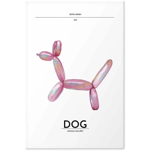  Plakat - Holo-Dog - Colorful Retro Dog 60x90 Bez okvira s margom Slike