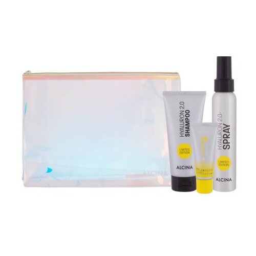 ALCINA Hyaluron 2.0 Set &scaron;ampon Hyaluron 2.0 100 ml + regenerator Hyaluron 2.0 20 ml + sprej za kosu Hyaluron 2.0 100 ml + kozmetička torba za ženske Cijene
