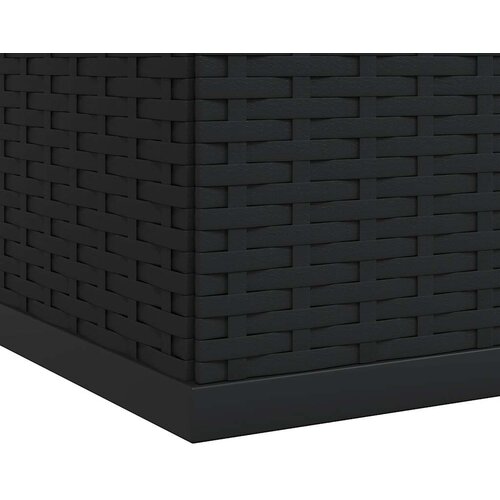  Kutija za vrtne jastuke od PE ratana 100 x 97,5 x 104 cm crna Slike