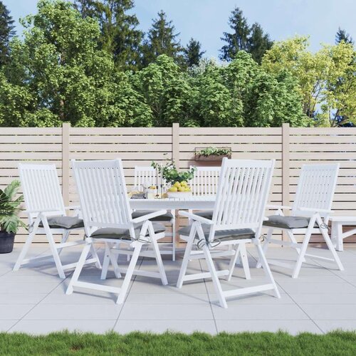  Jastuci za stolice 6 kom sivi 50 x 50 x 7 cm od tkanine Oxford Slike