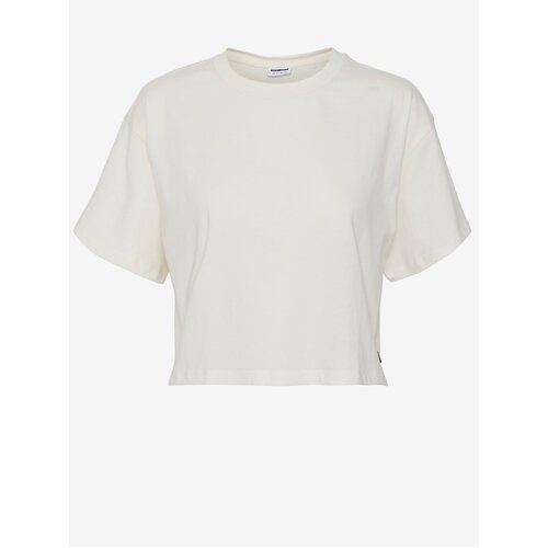 Noisy May Cream crop top T-shirt Alena - Women Slike