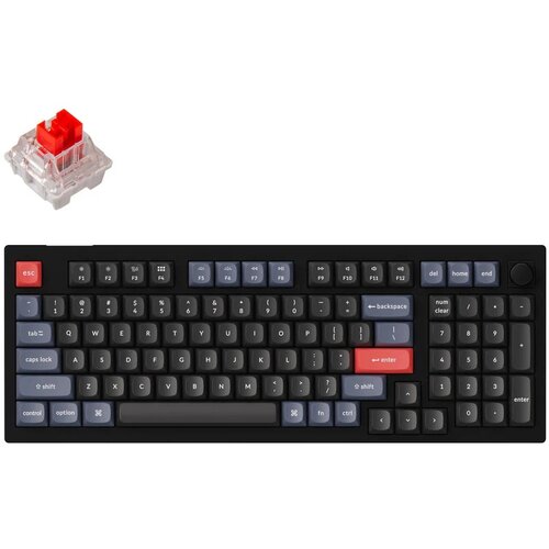 KEYCHRON V5 QMK Mehanska Tipkovnica / karbonsko črna / K Pro Red / V5-D1, (22108697) Slike