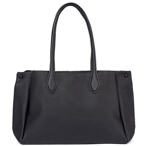 Shelvt Black faux leather shopper bag Cene