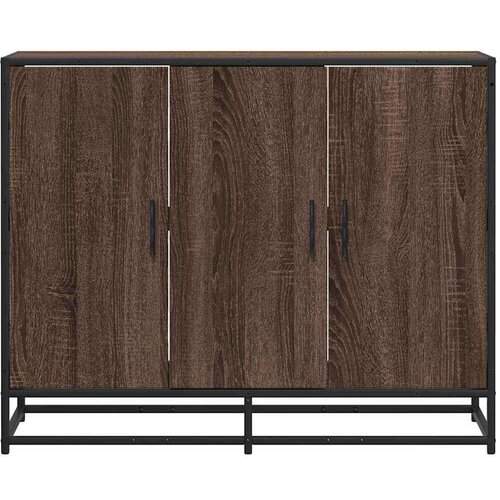 VidaXL Komoda smeđi hrast 94x35x76 cm izrađeno drvo Slike
