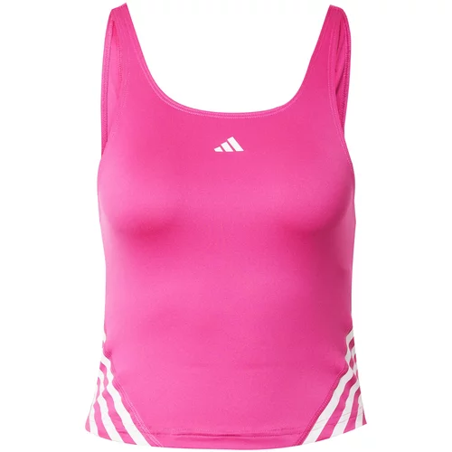 Adidas Sportski top 'Train Icons 3-Stripes' roza / bijela