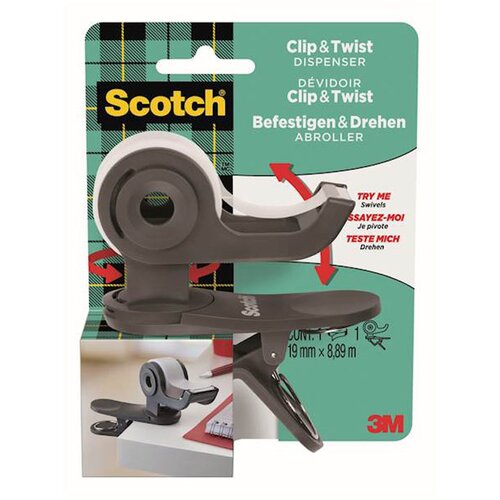 3m Držalo za lepilni trak C19 Clip&amp;Twist, sivo Cene