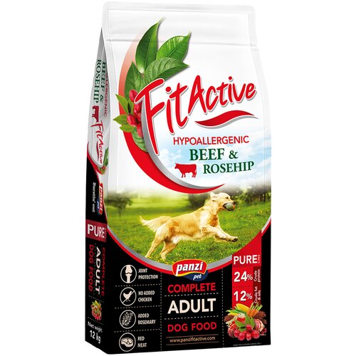 FIT ACTIVE Pure Hypoallergenic z govedino in šipkom - 12 kg Cene