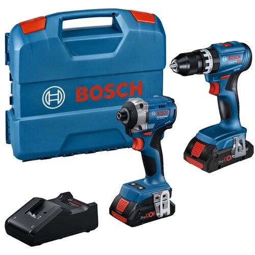 Bosch Set GSB18V-45+GDR18V-215+2xPC4.0Ah+ GAL 0615A50069 Slike