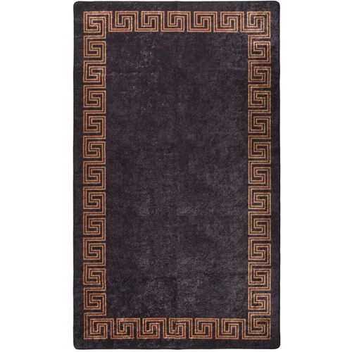  Perivi tepih 190 x 300 cm crno-zlatni protuklizni