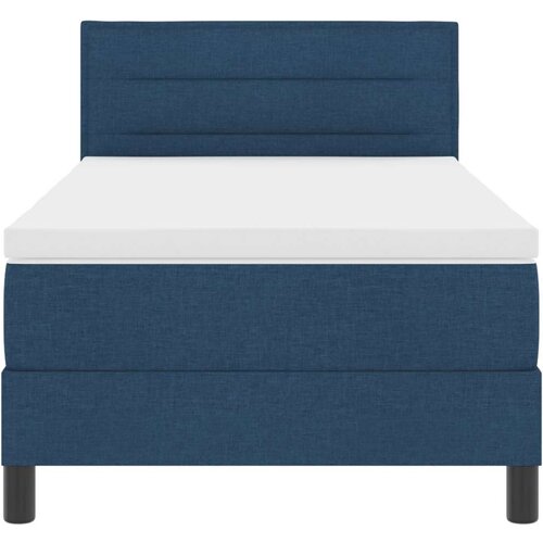  Kutna krevetna osnova s madracem Plava 90x190 cm Tkanina Slike