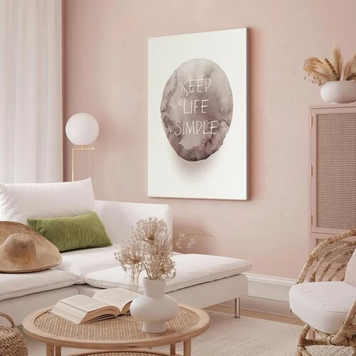  Slika - Keep Life Simple (1 Part) Vertical 20x30 Na talijanskom platnu Cijene