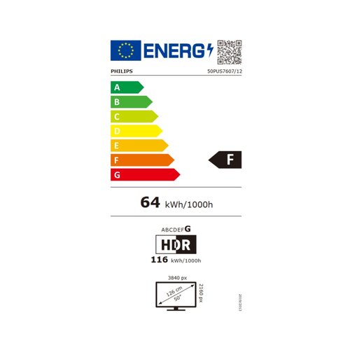 Philips LED TV 50PUS7607/12, 4K, SAPHI, CRNI Slike
