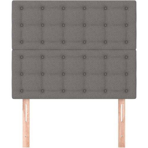  Uzglavlja 2 kom tamnosiva 100x5x78/88 cm od tkanine Slike