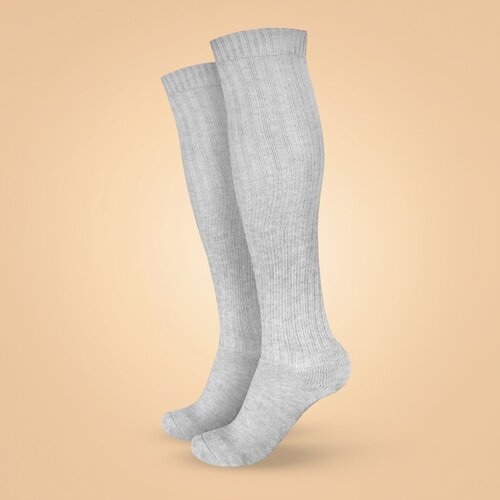 BeastPink knee high wool socks grey Slike