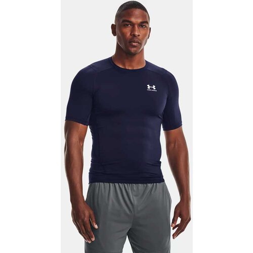 Under Armour UA HeatGear SS Compression Shirt, Midnight Navy/White - M, (20506537) Cene