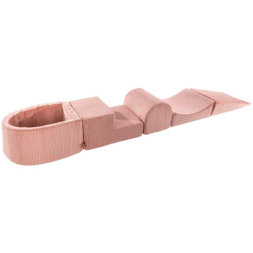 MeowBaby 4-delni penasti igralni komplet ® Foam Playground z okroglim bazenom, brez žog, estetski, velvet, roza, (21333698) Cene