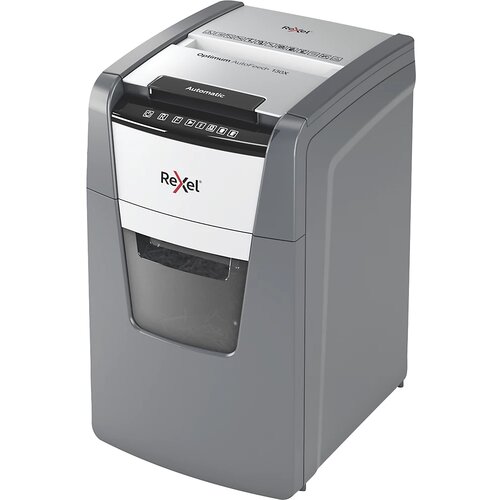 Rexel Optimum AutoFeed+ 130X paper shredder Cross shredding 55 dB 22 cm Black, Silver Cene