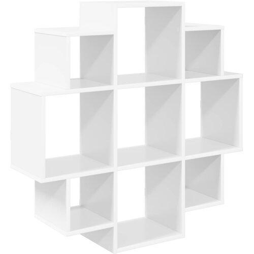 vidaXL Stenska polica Bela 90 x 25 x 90 cm Inženirski les, (5000307463) Cene