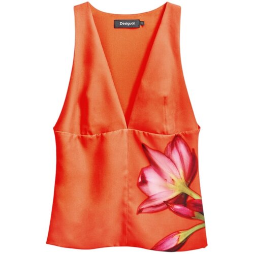Desigual Topi & Bluze BLUS_FOBOS 25SWBW09 Oranžna Cene