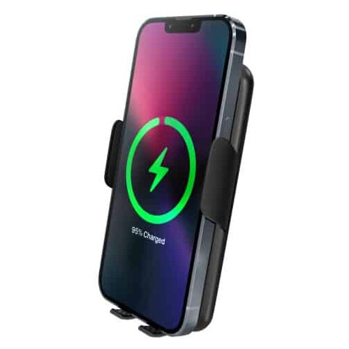 Prio Fast Charge bežični auto punjač 15W (USB C) crni Slike
