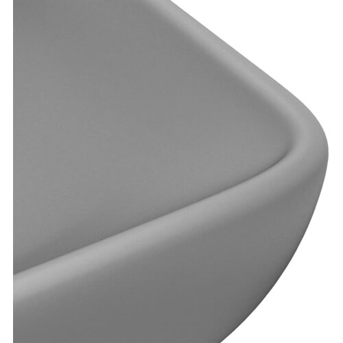  Luksuzni pravokutni umivaonik mat svjetlosivi 71x38 cm keramički Slike