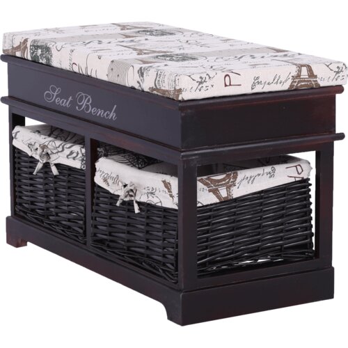 Kondela Klop z blazino, 2 ko&amp;scaron;ari, temno rjava/bež/vzorec, SEAT BENCH 3 Slike