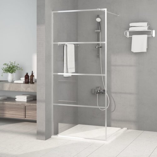 Furnova Pregrada za tuš srebrna 90x195 cm prozorno ESG steklo, (21917981) Cene