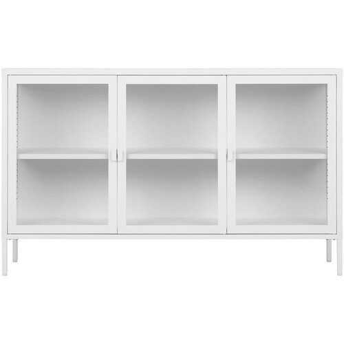 House Nordic Bijela metalna vitrina 140x85 cm Brisbane – Cijene