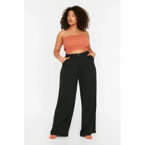 Trendyol Ženske pantalone Tbbss22Pl0448, Crne Cene