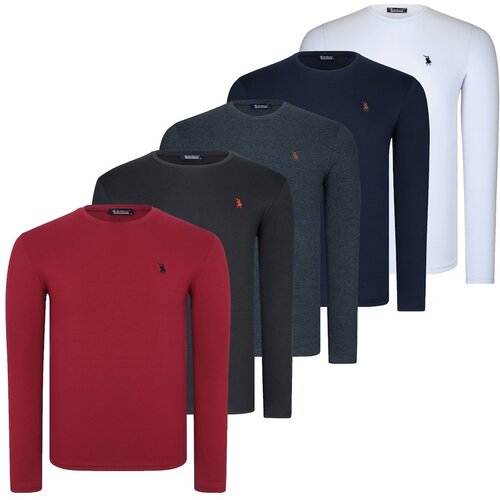 Dewberry FIVE SET T8588 ROUND COLLAR MEN'S SWEATSHIRT-BLACK-LACİVERT-WHITE-BORDO-ANTHRACY Cijene