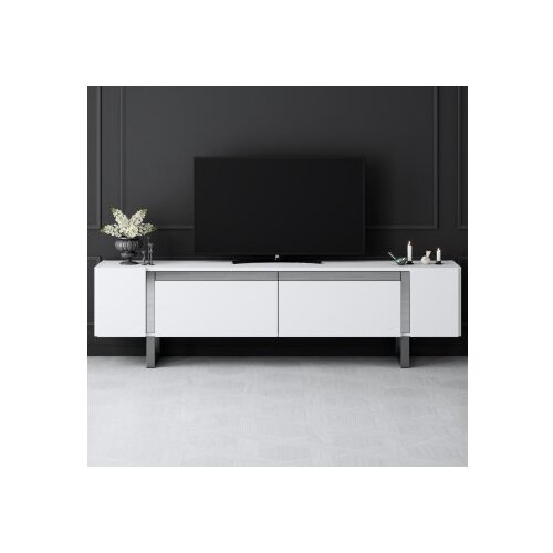 Hanah home tv polica yildiz white silver Cene