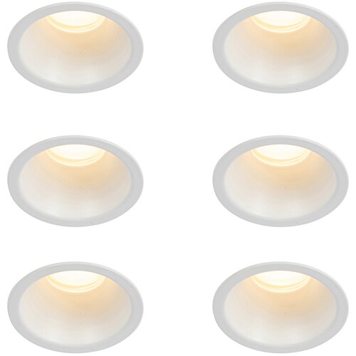 QAZQA Set van 6 inbouwspots wit GU10 35mm IP44 - Dept Cene
