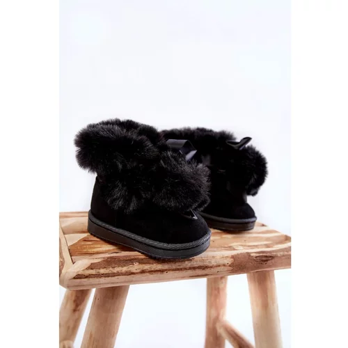 Kesi Children's Youth Warm Snow Boots Black Roofy