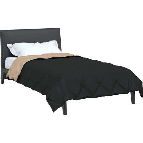  Ljetni pokrivač Crna i taupe 200 x 135 cm Mikrovlakna Slike