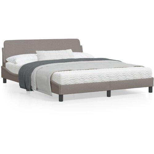 vidaXL Okvir za krevet s uzglavljem smeđesivi 160 x 200 cm od tkanine Cijene