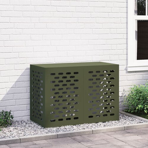 vidaXL Maslinasta zelena Metal 100 x 50 x 70 cm Pokrov za klima uređaj Cene