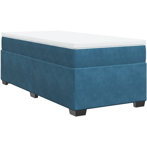 Maison Chic Box spring postelja - Vzmetna postelja z vzmetnico temno modra 90x200 cm žamet SL23685, (21891525) Cene