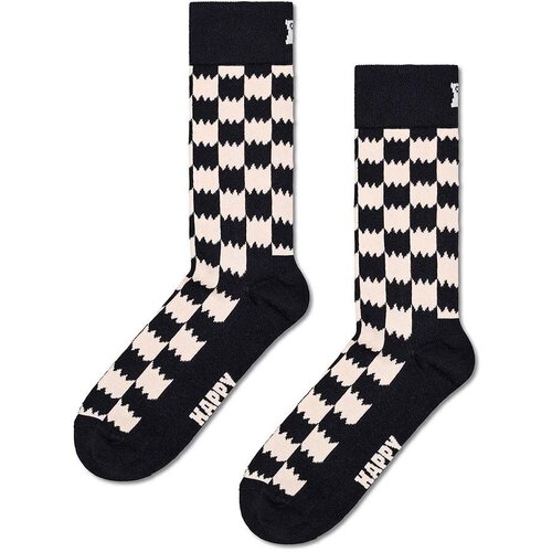 Happy Socks nogavice dizzy check sock črna barva, P001557 Cene