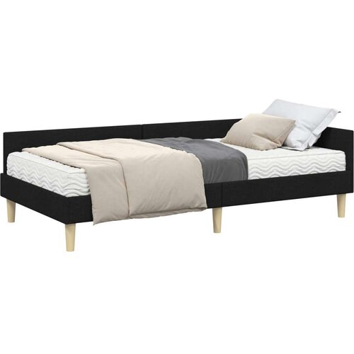  Kutni krevetni okvir s madracem Ostalo 2 pcs Zelena tkanina Slike