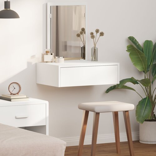 VidaXL bela mdf 60 x 40 x 70 cm shranjevanje toaletna miza Slike