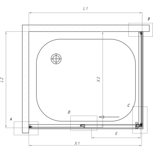 Kolpa San tu&amp;scaron; kabina, kotna - desna montes tk 120 x 80/K - d (3838987514428) Slike