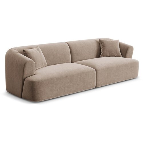 Cosmopolitan Design Svetlo rjava žametna sedežna garnitura 255 cm Campi &amp;ndash; Slike