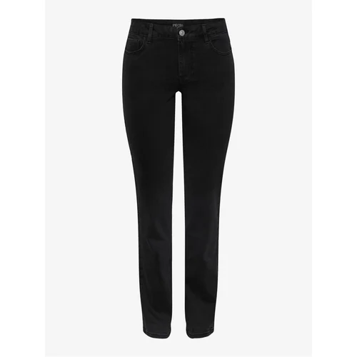 Pieces Black Women's Straight Fit Jeans Kesia - Women