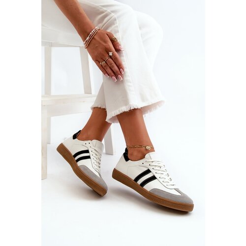 Zazoo N1068 Leather Low Women's Sneakers White Slike