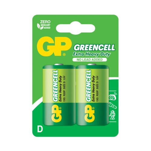 Gp cink-kloridna baterija B1241,GREENCELL R20 D, 2 kos, blister Cene