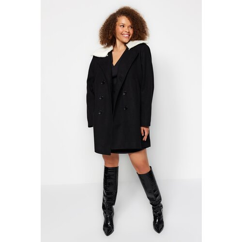 Trendyol Curve Plus Size Coat - Black - Basic Slike