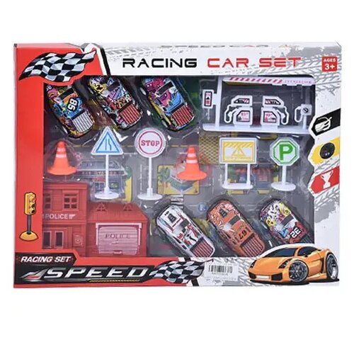 Magic Toys Fast Speed ​​​​6-dijelni mali auto set sa grafitima na povlačenje i dodacima Slike