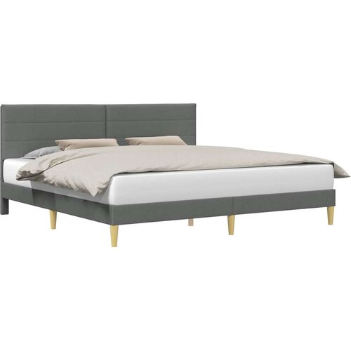  Okvir za krevet Tamnosiva 200 x 200 cm Tkanina - Tamnosiva 200 x 200 cm Slike