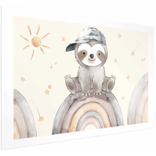  Plakat - Little Animal Among Stars and Rainbows 60x40 Bez okvira s margom Cijene